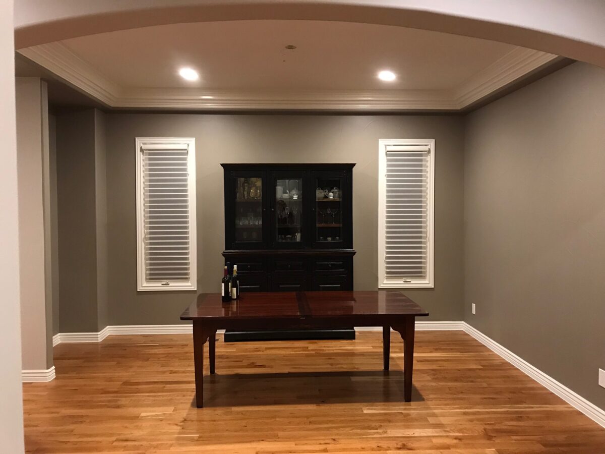 Repainted dining room