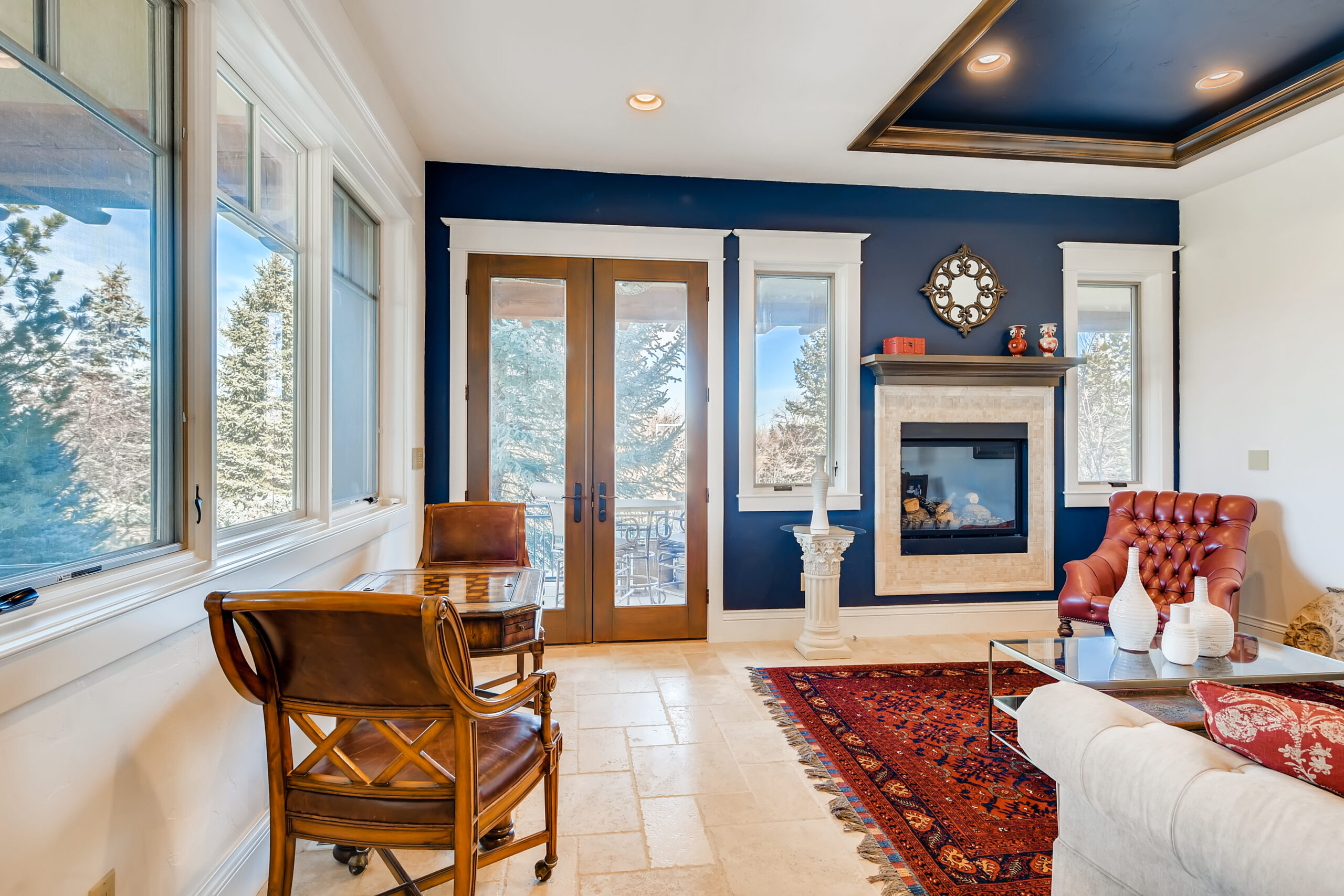 Bright repainted living room in Littleton